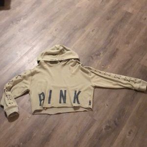 Pink crop hoodie